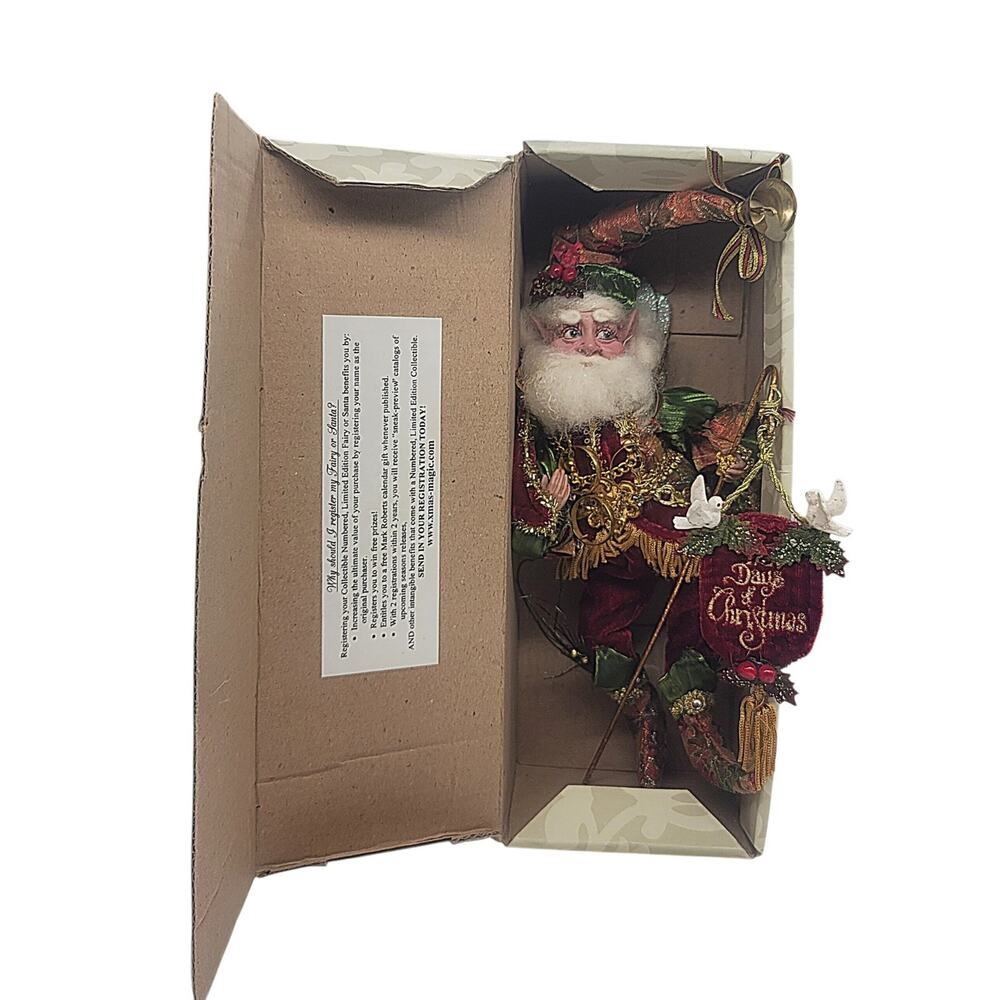 Mark Roberts Ltd. Ed. 12 Days Of Christmas Fairy Sm 51-82312 EUC 11" w/Box